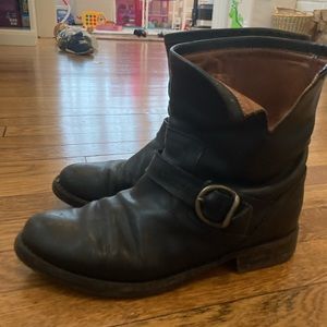 7.5 Florentini and Baker black leather boots 37.5 eu